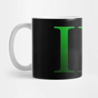 Green Roman Numeral 3 III Mug